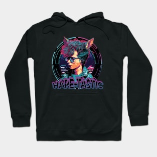 Synthwave Hair Stylist - Hare-Tastic Punk Girl Hoodie